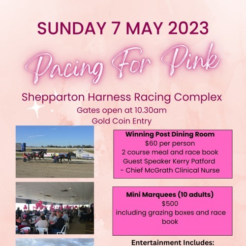 Shepparton Pacing for Pink Race Meeting