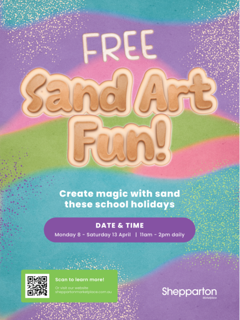 Free Sand Art Fun at Shepparton Marketplace