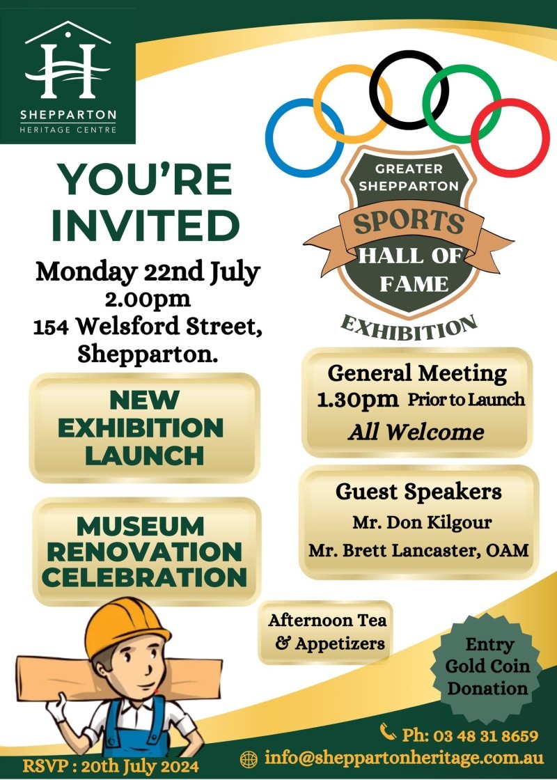 Greater Shepparton Sports Hall of Fame Exhibition Launch