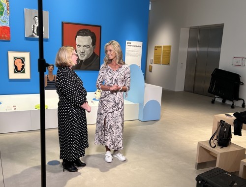Brodie Harper at the Shepparton Art Museum with CEO Melinda Martin - cropped