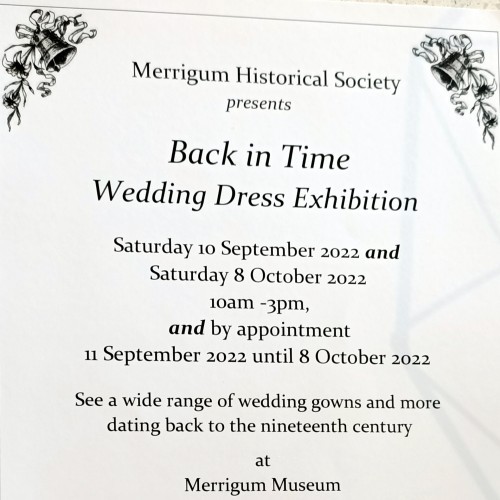 Back in time wedding dress exhibition 