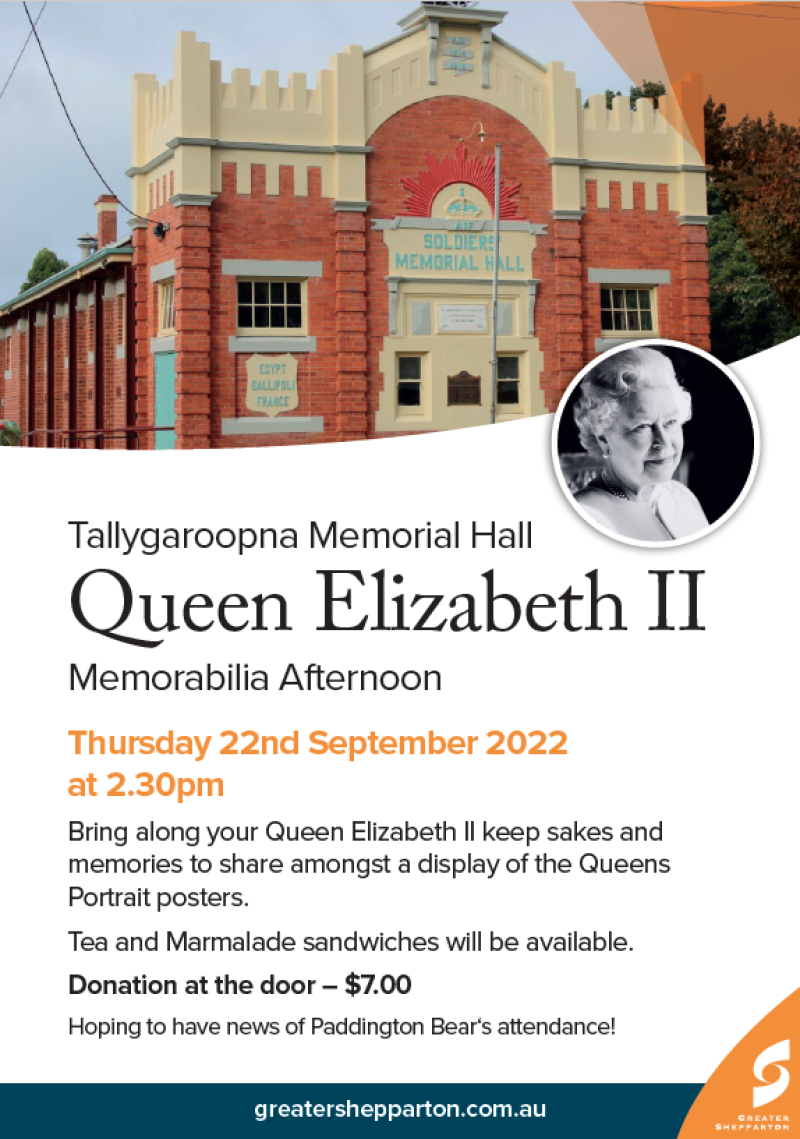 Tallygaroopna Memorial Hall Queen Elizabeth II Memorabilia Afternoon
