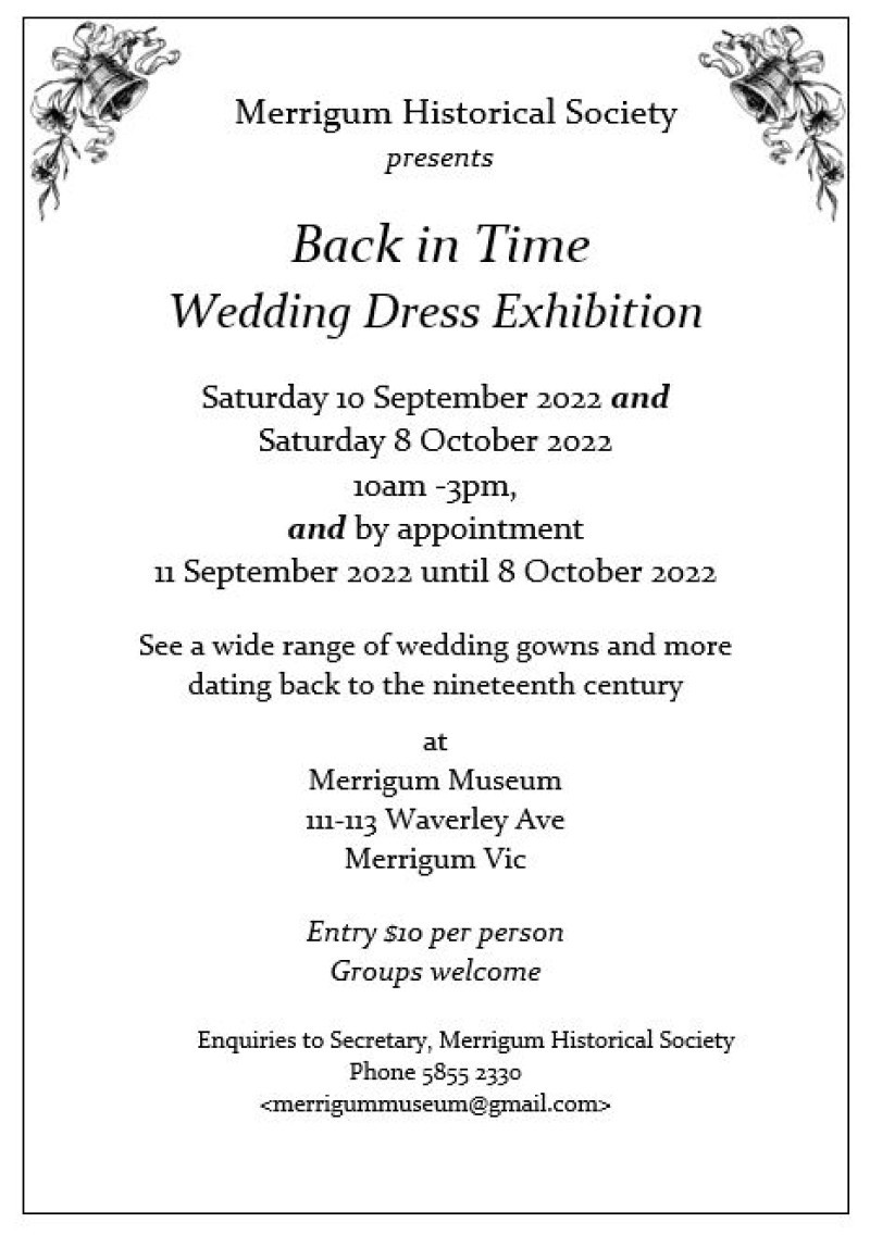 Back in Time Wedding Dress Exhibition