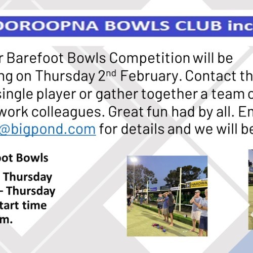 Mooroopna Bowls Club - Night Barefoot Bowls