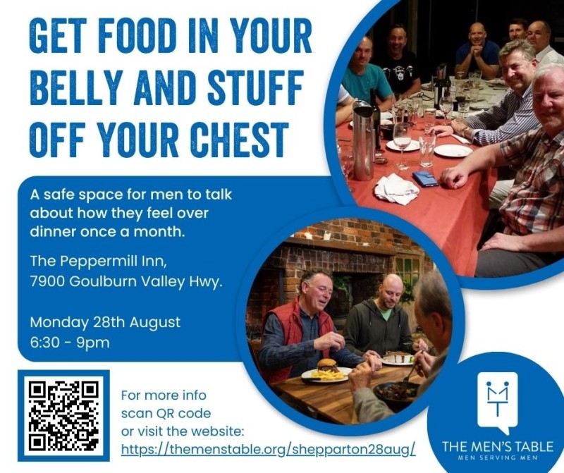 The Men's Table Shepparton - Men's community group dinner