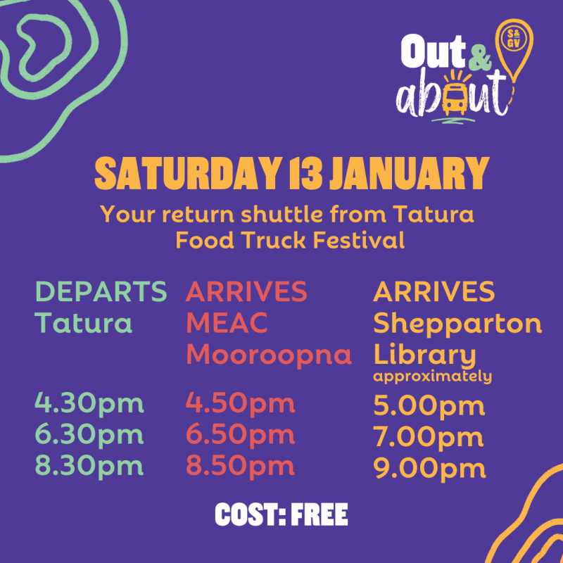 Out & About Bus - Tatura Food Truck Festival 