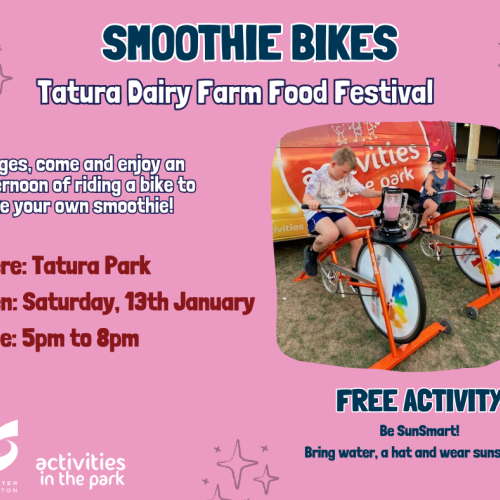 Smoothie Bikes at Tatura Dairy Farm Food Festival