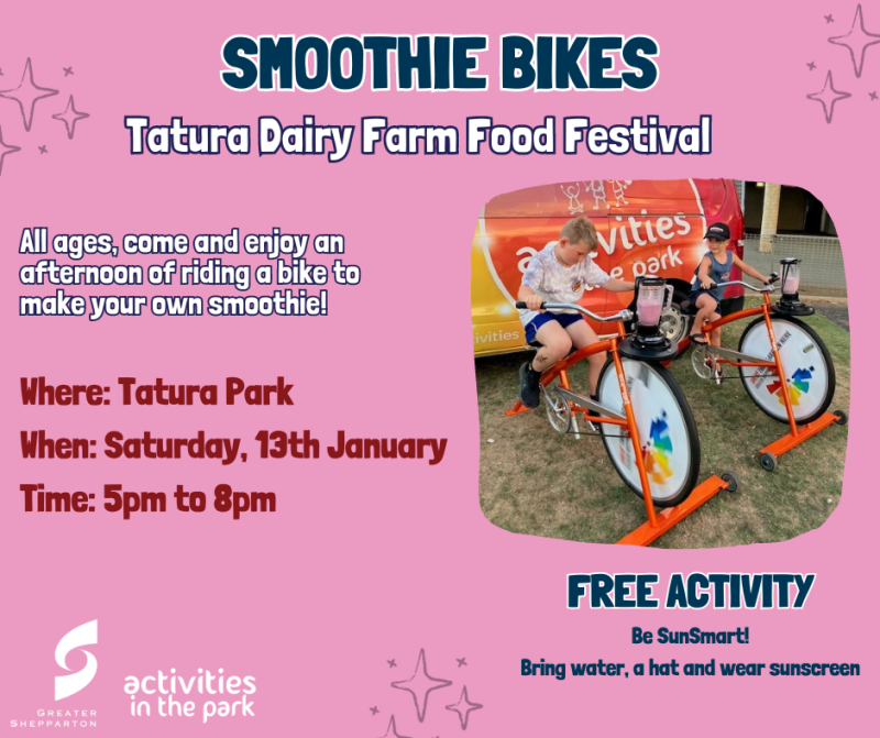 Smoothie Bikes at Tatura Dairy Farm Food Festival