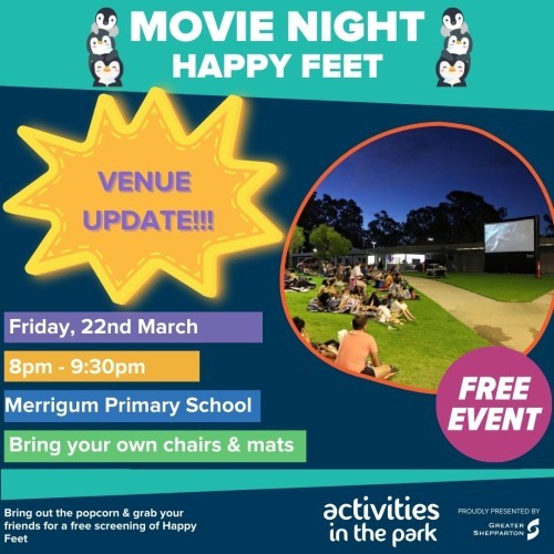 VENUE CHANGE: MOVIE NIGHT - Happy Feet 