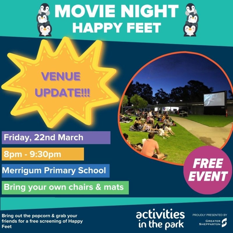 VENUE CHANGE: MOVIE NIGHT - Happy Feet 
