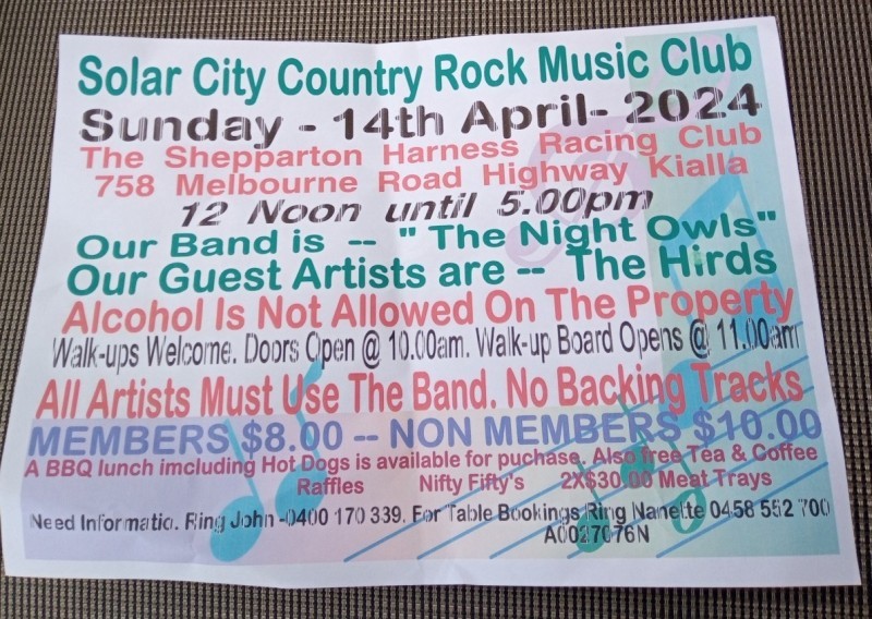 Solar City Country Rock Music Day