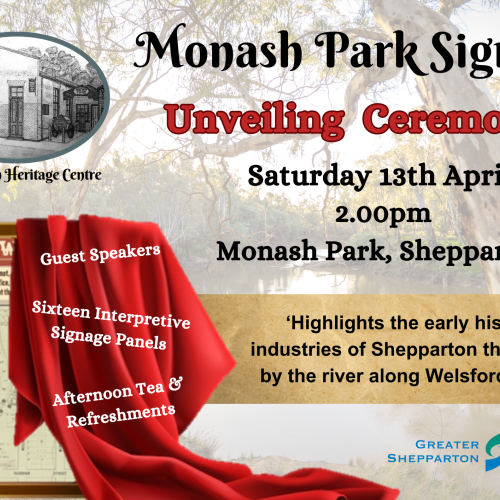 POSTPONED Monash Park History Panels Unveiling Ceremony