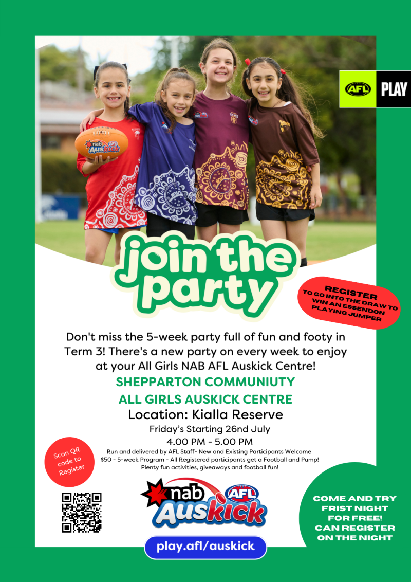 Shepparton ALL Girls Auskick Program