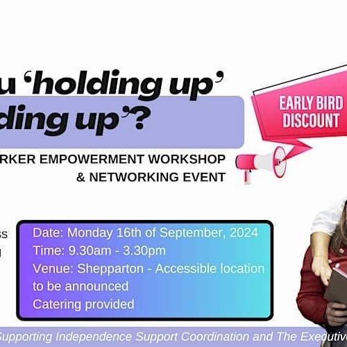 Are You Holding Up or Building Up?&rdquo; workshop and networking event