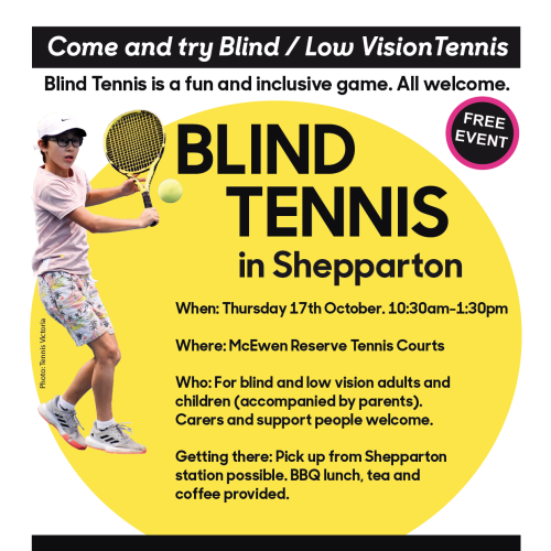 Come and try Blind / Low Vision Tennis