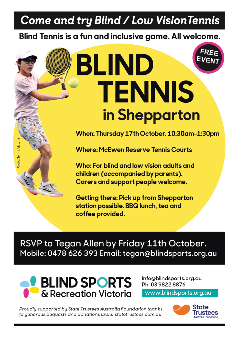 Come and try Blind / Low Vision Tennis