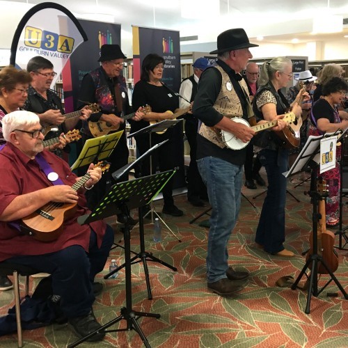 Victorian Seniors Festival at Shepparton Library - Uke3A Ukulele Show