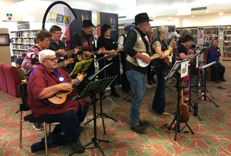 Victorian Seniors Festival at Shepparton Library - Uke3A Ukulele Show