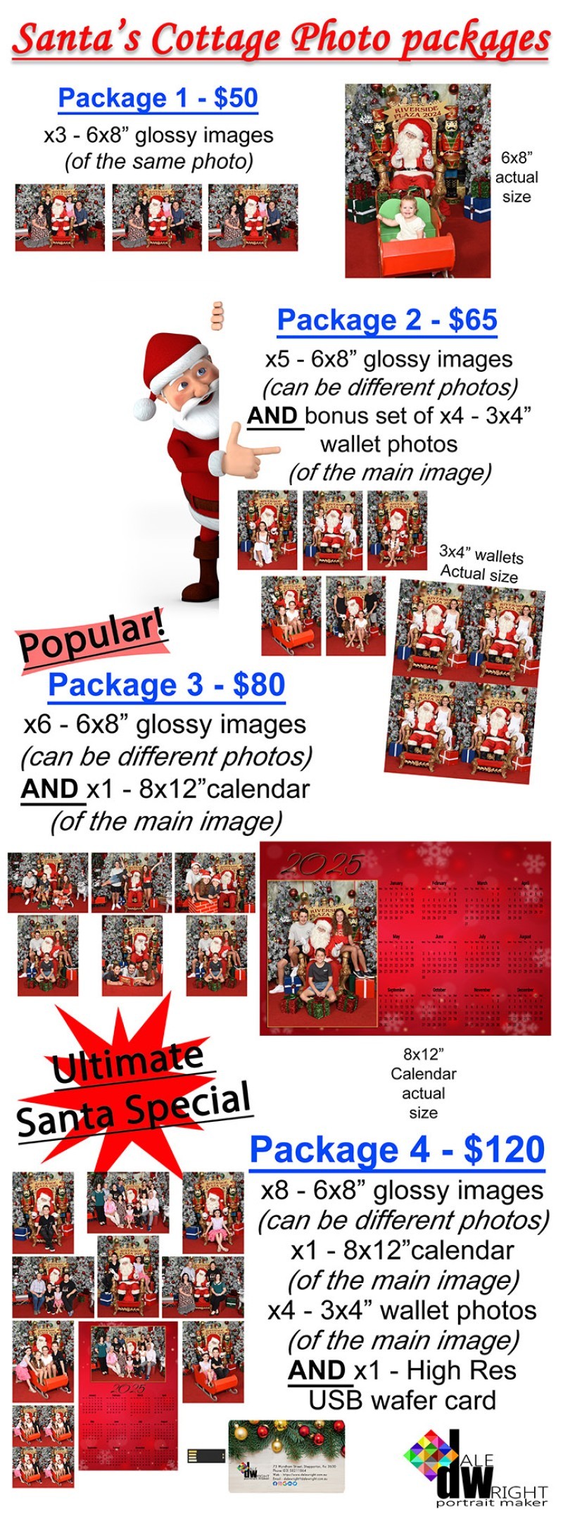 Santa photos by Dale Wright Portrait Maker at Riverside Plaza Kialla