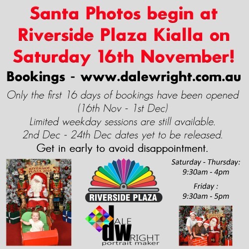 Santa photos by Dale Wright Portrait Maker at Riverside Plaza Kialla