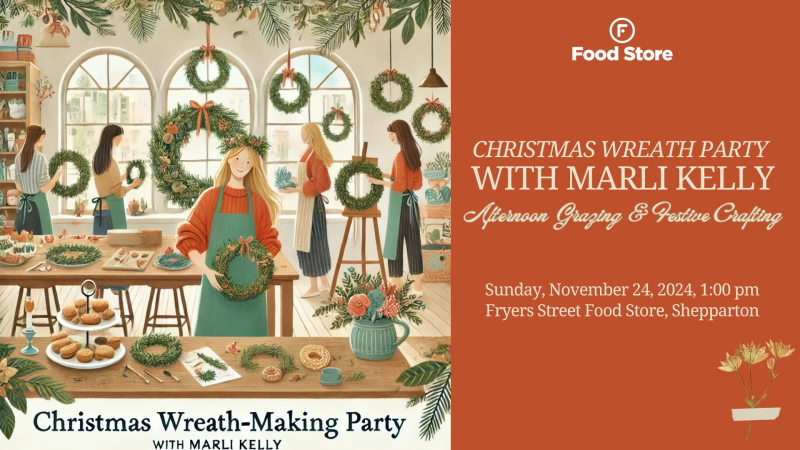 Christmas Wreath Party with Marli Kelly – Afternoon Grazing & Festive Crafting