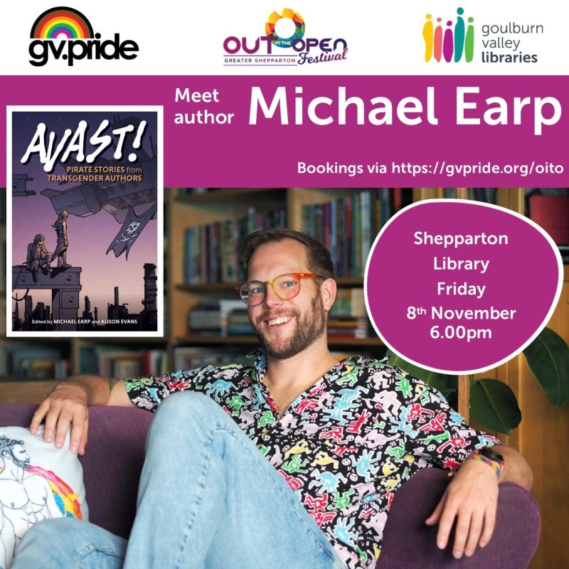Author Talk – Michael Earp at Shepparton Library | OUT in the OPEN Festival