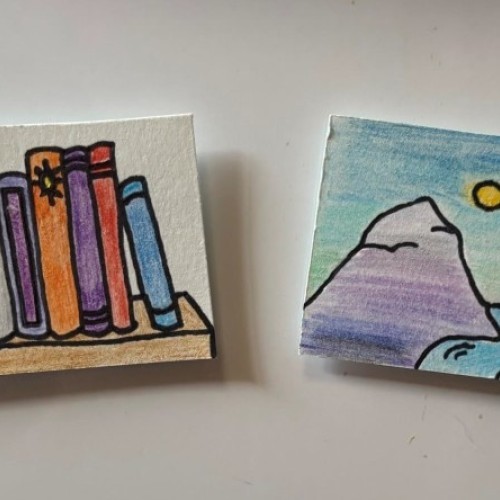 CrAfter Dark at Shepparton Library - Miniature Artwork Magnets