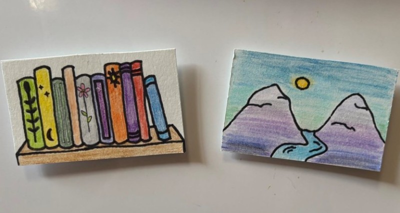 CrAfter Dark at Shepparton Library - Miniature Artwork Magnets