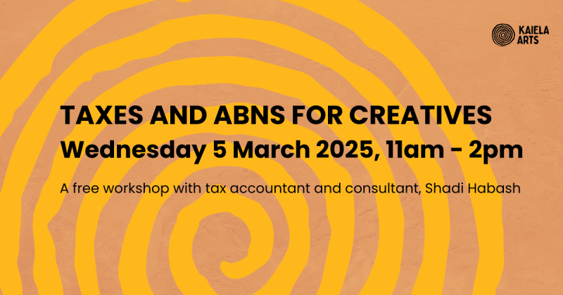 Tax and ABNs for First Nations Creatives