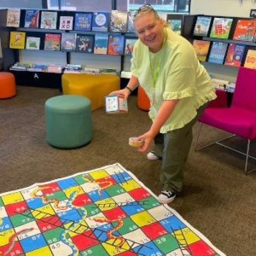 Giant Snakes & Ladders at Shepparton Library