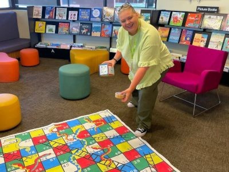 Giant Snakes & Ladders at Shepparton Library