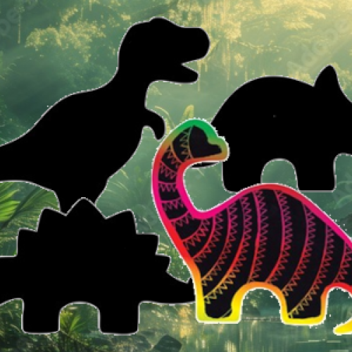 Scratch Board Dino Magnets School Holiday Activity at Shepparton Library