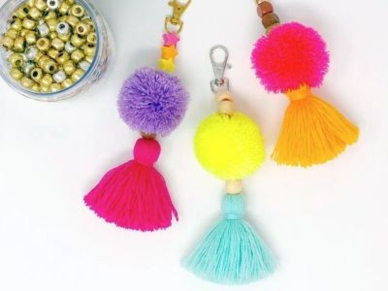 Craft & Coffee at Shepparton Library - Pompom & Tassel Keychains