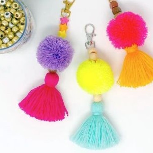 CrAfter Dark at Shepparton Library - Pompom & Tassel Keychains
