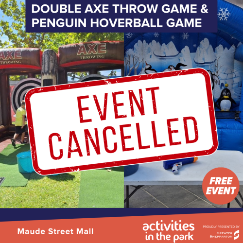 Cancelled - Double Axe Throw Game & Penguin Hoverball Game