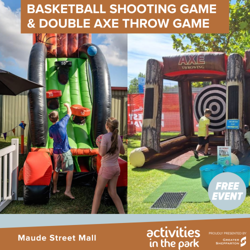 Double Axe Throw Game & Basketball Shooting