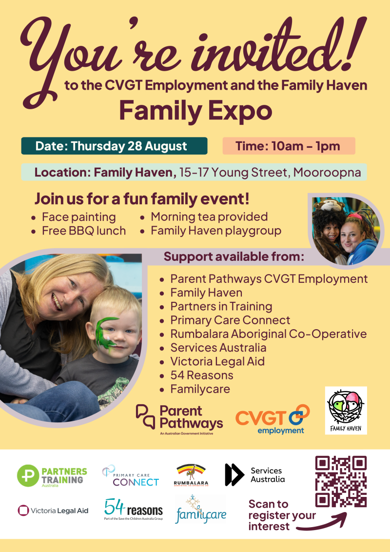 FAMILY EXPO- CVGT Employment Parent Pathways & The Family Haven