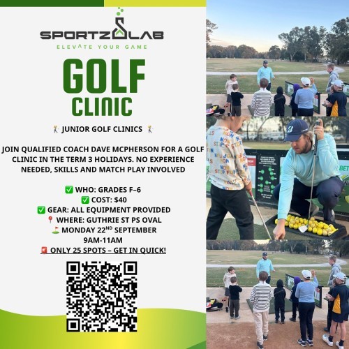Sportz Lab Golf Clinic Term 3 Holidays
