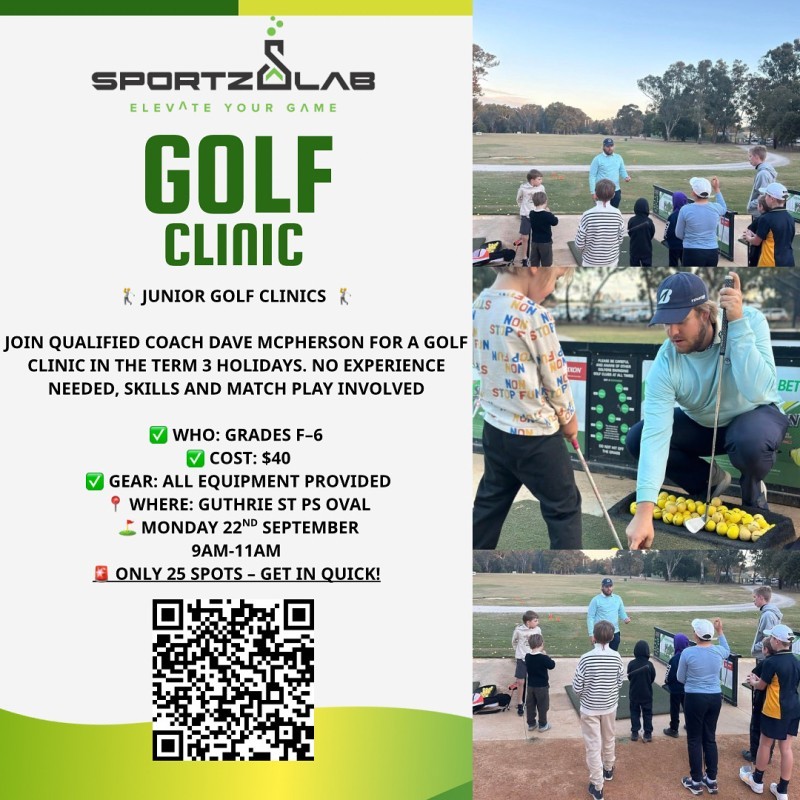 Sportz Lab Golf Clinic Term 3 Holidays