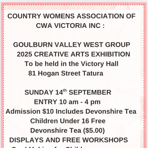 CWA Goulburn Valley West Group Craft Exhibition