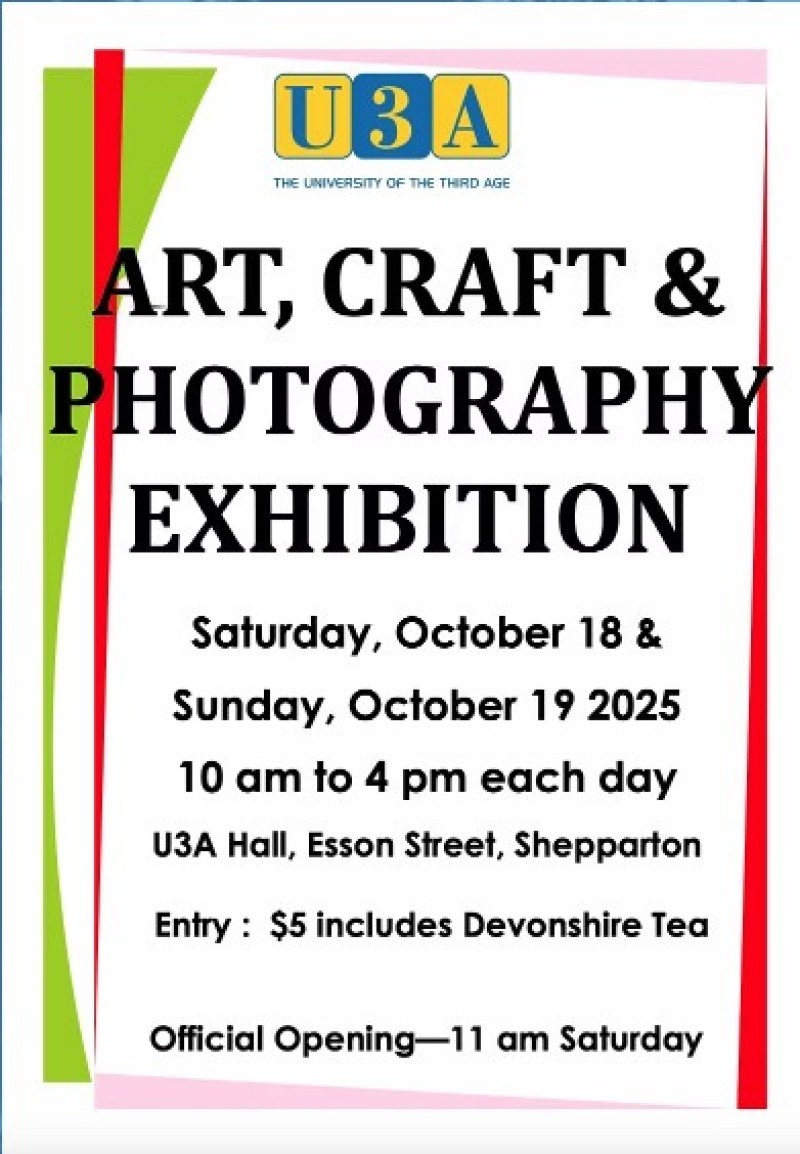 U3A Art, Craft and Photography Exhibition