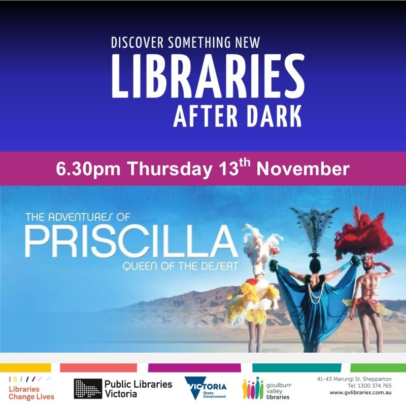 Movie Night at Shepparton Library - The Adventures of Priscilla Queen of the Desert (M)