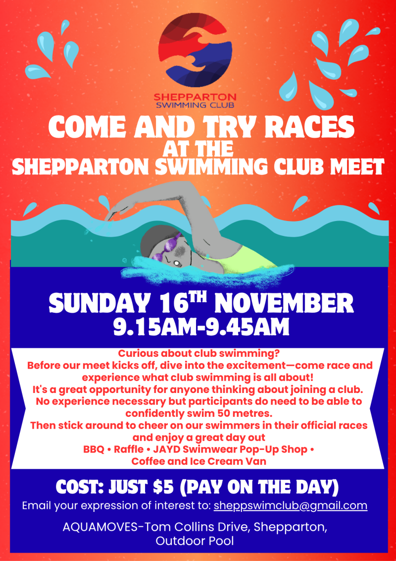 Shepparton Swimming Club Long Course Swim Meet