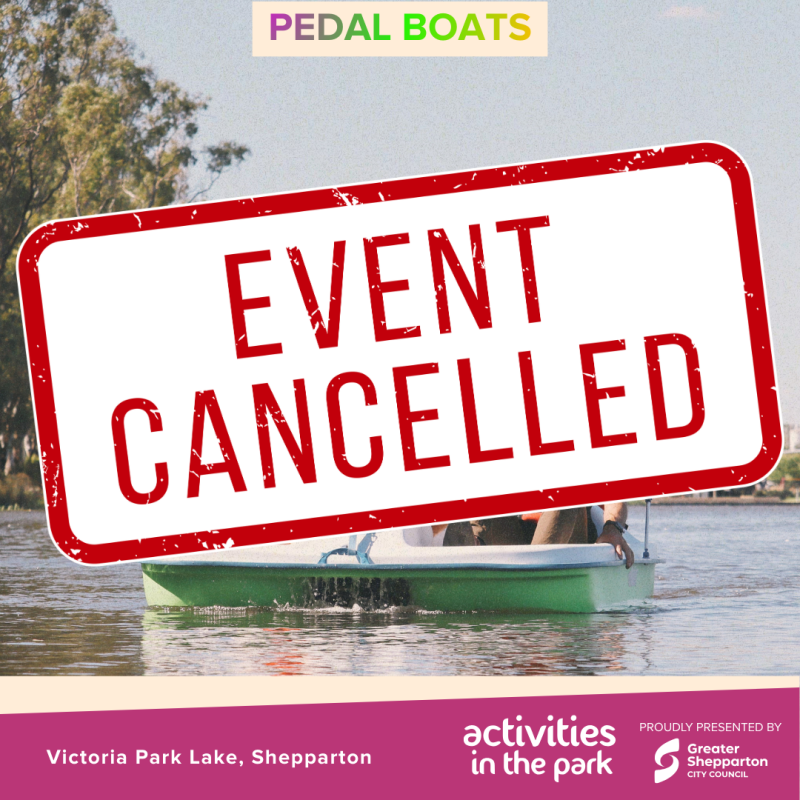 CANCELLED -Pedal Boats