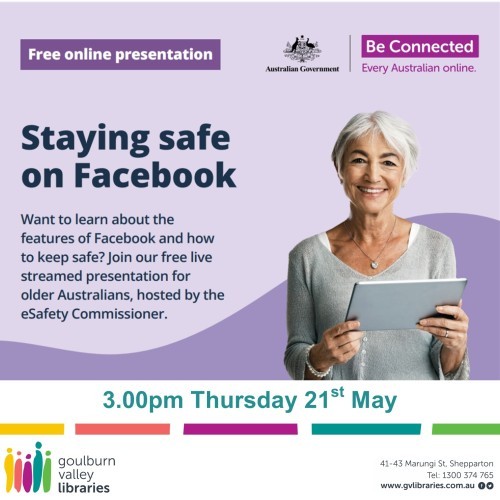 BeConnected Presentation at Shepparton Library - Staying Safe on Facebook