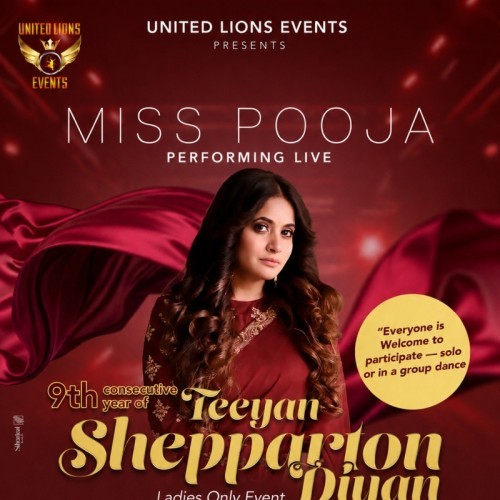 United Lions Events presents Teeyan Shepparton Deeyan 2026 - Miss Pooja LIVE