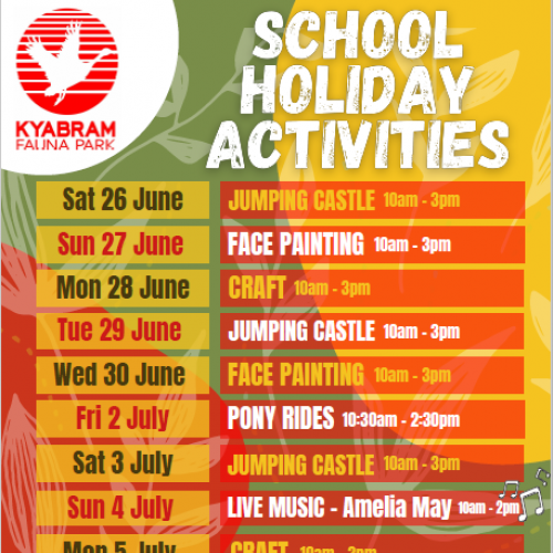Kyabram Fauna Park - School Holiday Activities